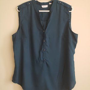 ♕ ! 2 for 1 ! NY&C Blue/Black Sleeveless Top